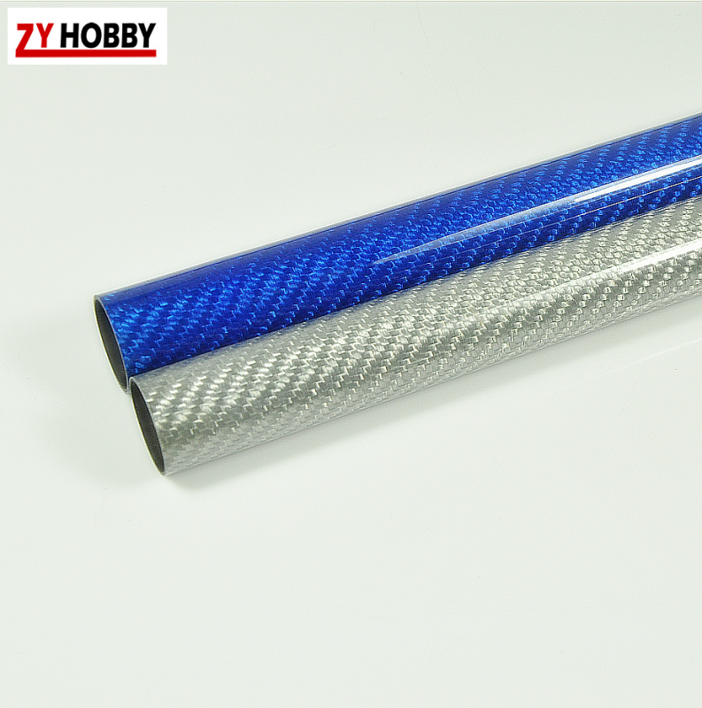 2pcs Colored Carbon Fiber Tube 3K Glossy Surface -1000mm