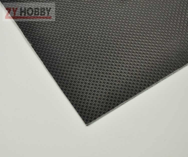 Carbon Fiber Plate/Panel/Sheet 3K Plain Weave Glossy 0.3mm Thickness for RC Model Airplane