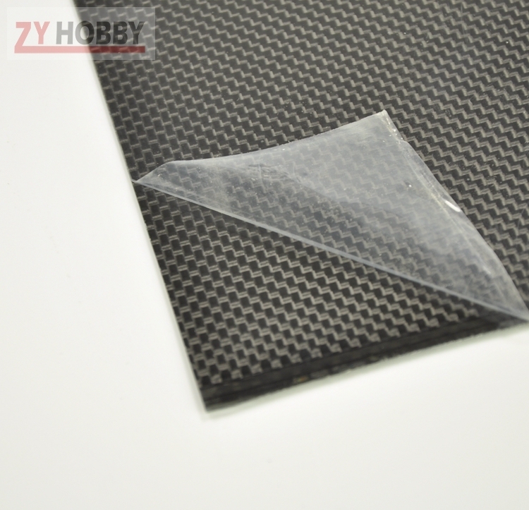 Carbon Fiber Plate/Panel/Sheet 3K Plain Weave Glossy 0.3mm Thickness for RC Model Airplane