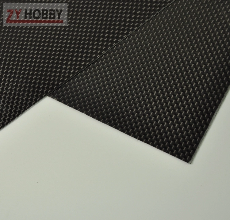 Carbon Fiber Plate/Panel/Sheet 3K Plain Weave Glossy 0.3mm Thickness for RC Model Airplane