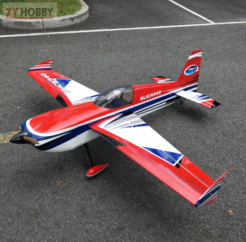 Slick 78inch 35-50cc Gasoline 7Channels ARF Balsa Wood Fixed Wing RC Airplane Red/ Gray