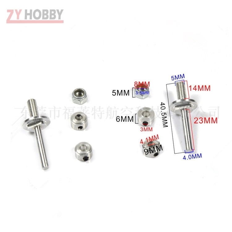 1 Set Φ3/Φ4/Φ5mm Wheel Axles Shaft Adapter Nut Screw Airplane Wheel Accessories Tapping Hexagonal