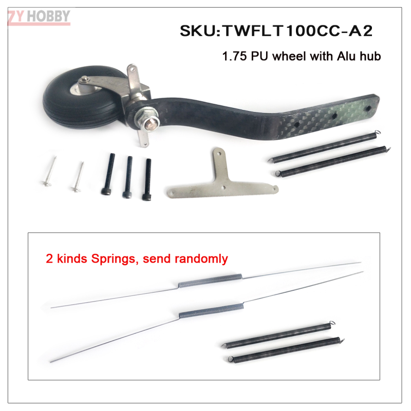 Carbon Fiber Tail Wheel for Landing Gear Use in 20CC ~100CC  Plane