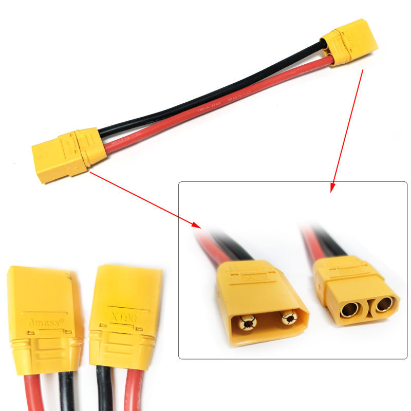 XT90 male to female 12AWG Silicone Extension Wire