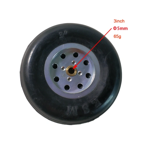 1Pair Durable Rubber Wheels for RC Plane - Size 1.7~4.5inch to Pick