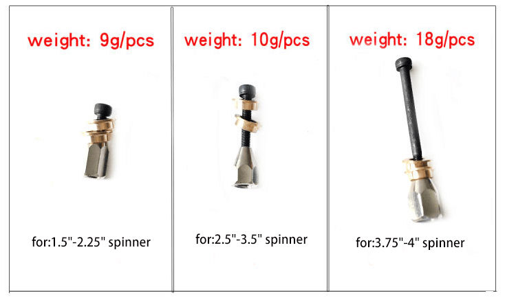 Shaft and screw for 1.5~4inch Spinner