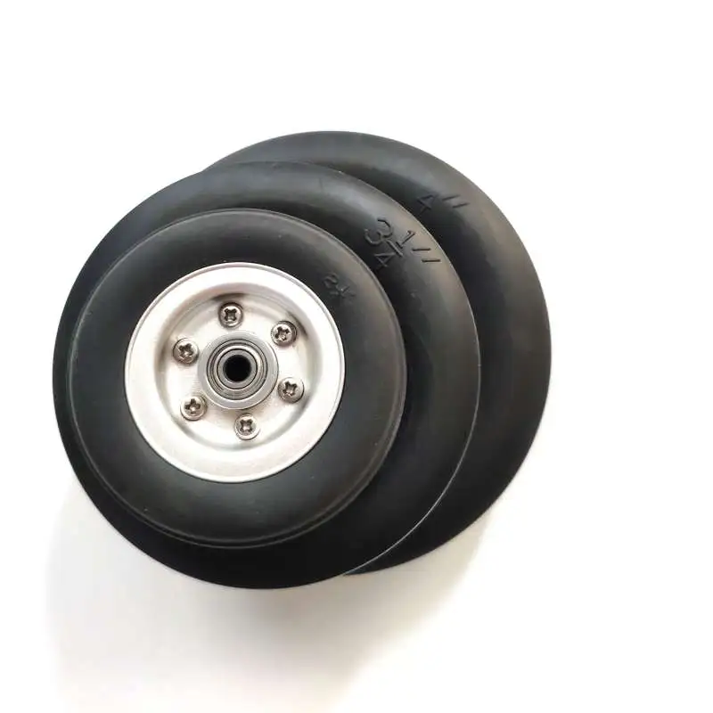 1pcs GeminiModel  2/ 2.5/ 3/ 3.5/ 4inch Rubber Tires Wheel with Aluminum Alloy Hub