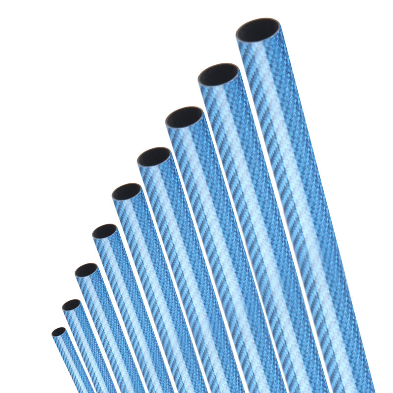 2pcs 500mm Colored Carbon Fiber Tubes - 3K Glossy Surface