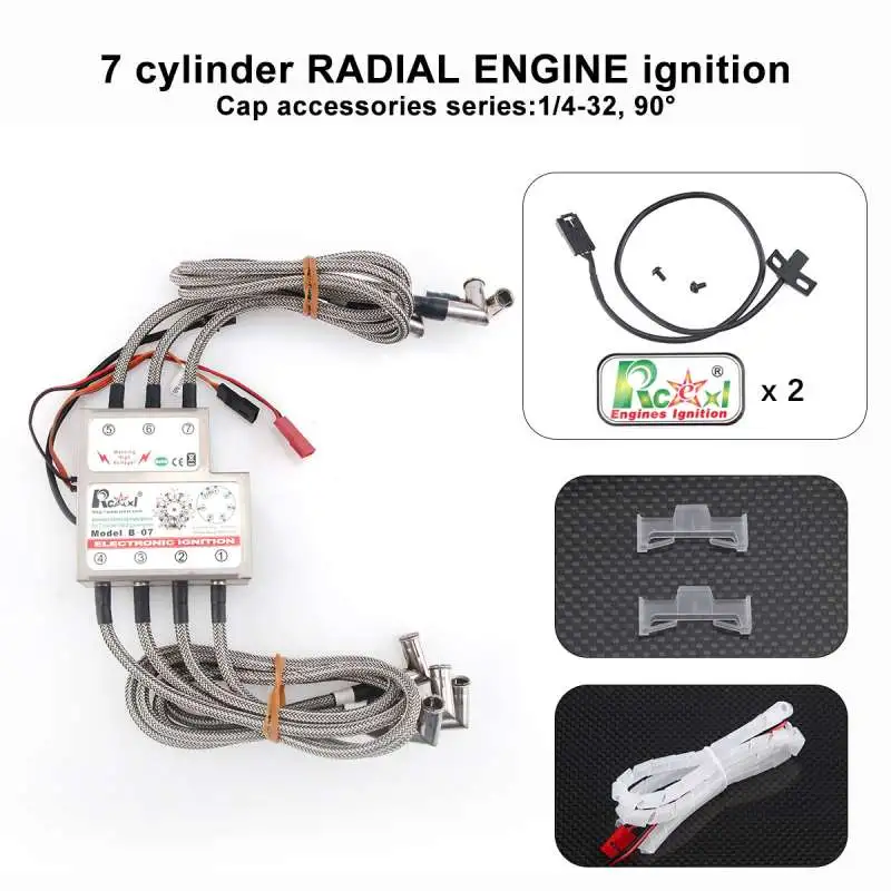 Rcexl 7 Cylinder Radial Engine Ignition CDI for 1/4 -32/CM-6--10MM