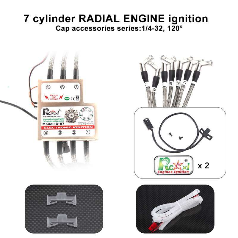 Rcexl 7 Cylinder Radial Engine Ignition CDI for 1/4 -32/CM-6--10MM