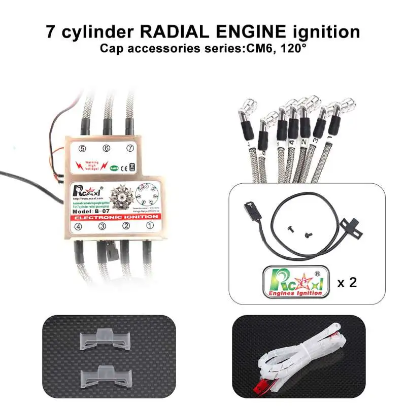 Rcexl 7 Cylinder Radial Engine Ignition CDI for 1/4 -32/CM-6--10MM