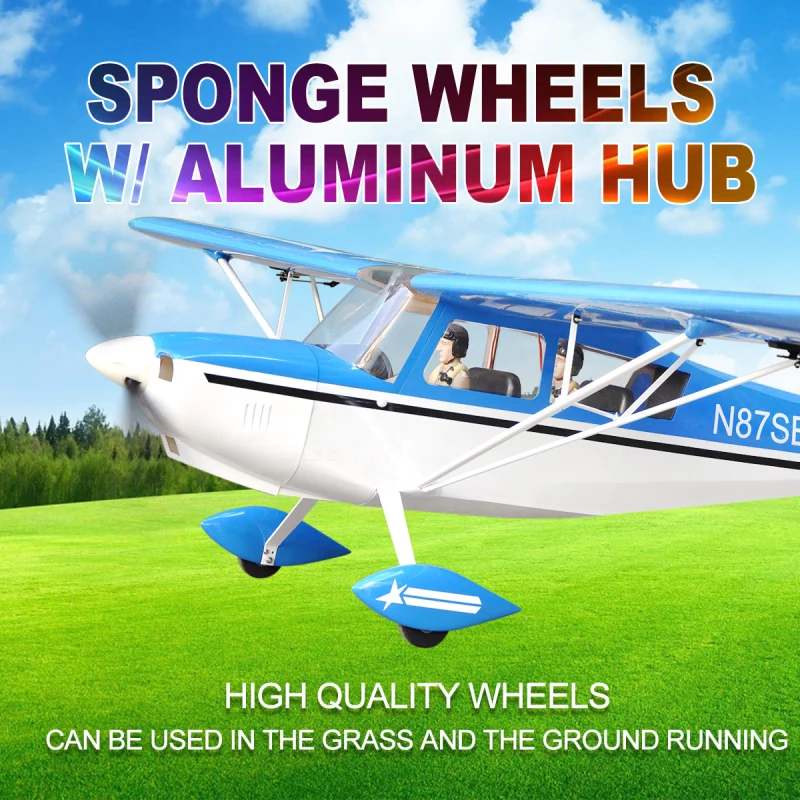 1 Pair Super Light Sponge Wheels with Nylon Hub -ZYHOBBY