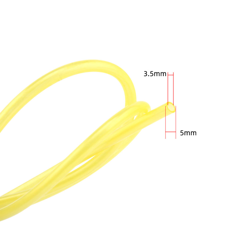 3.3 Feet (1 meter ) D5*d3.5mm-Yellow Color Fuel Pipe Fuel Line Hose For Gas Engine