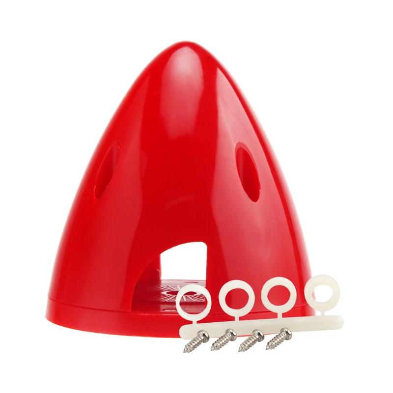 Nylon RC Propeller Spinner Red / White [1.75 to 4 inch]