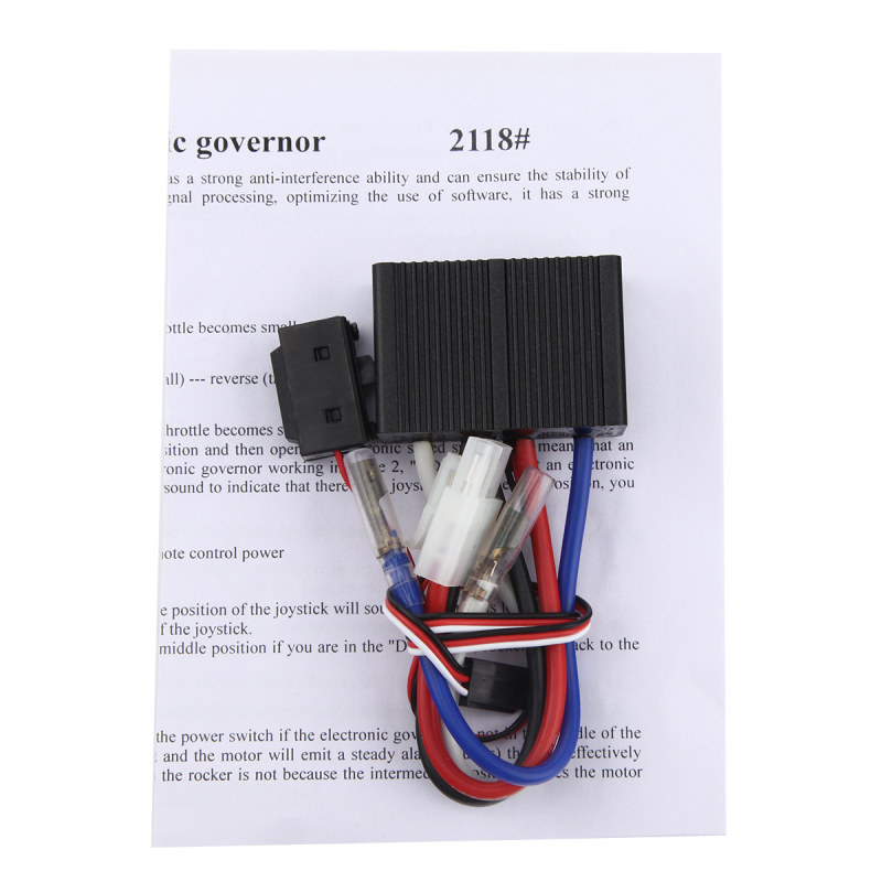 24V Two Way Electronic With Brake Stepless Speed Governor Brush ESC For Car Boat Airplane Model