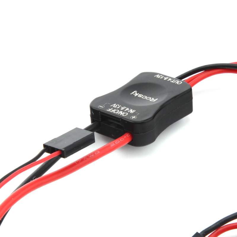 Rccskj 4.8-13V High Current Electronic Switch With LED Indicator Use For High Voltage Servo and Receivers