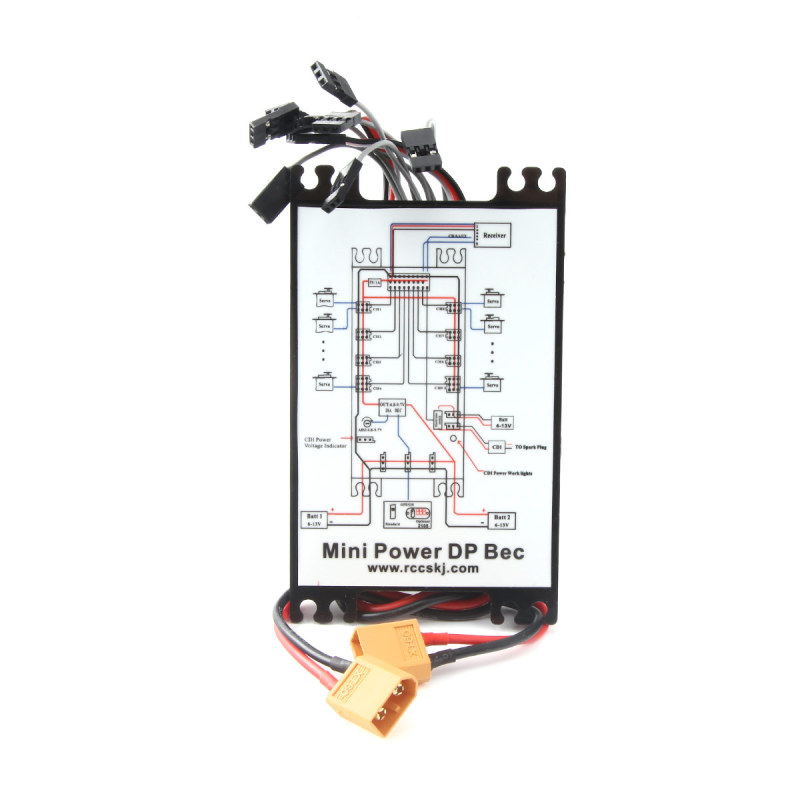 Rccskj E2104 Mini Power DP Bec Servo Section Board 8 channels input 16 channels output