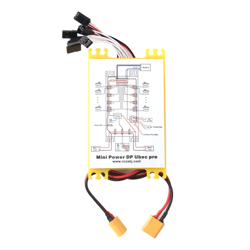 Mini Power DP UBEC 4.8-9.7V Servo Section Board with Dual Power Input Wire 4105#