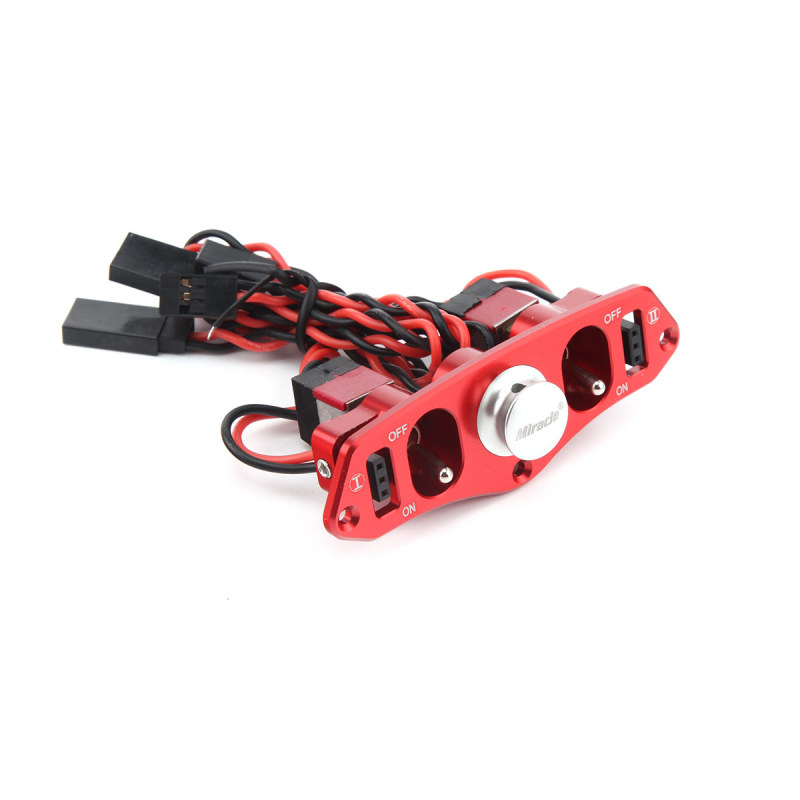High Quality Miracle Heavy Duty Metal CNC Alloy Dual Power Switch with Fuel Dot for RC Airplane Boat Model