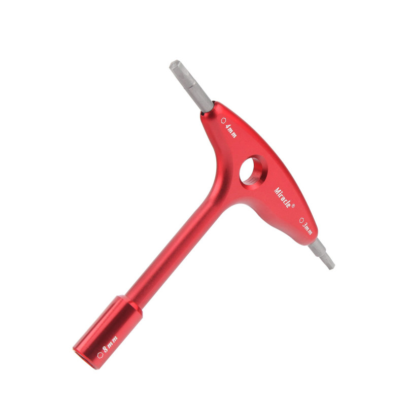 Wrench for Glow CM8/ 3mm/ 4mm Spark Plug Red