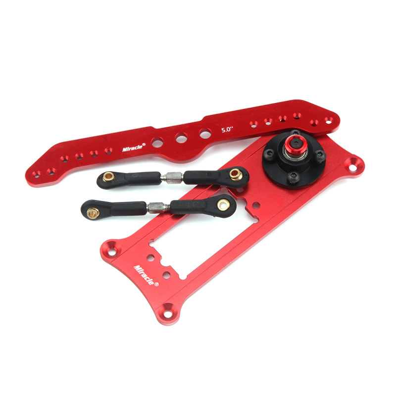 Miracle Anodized Servo Rudder Tray KIT with 5inch Double Arm for RC Model