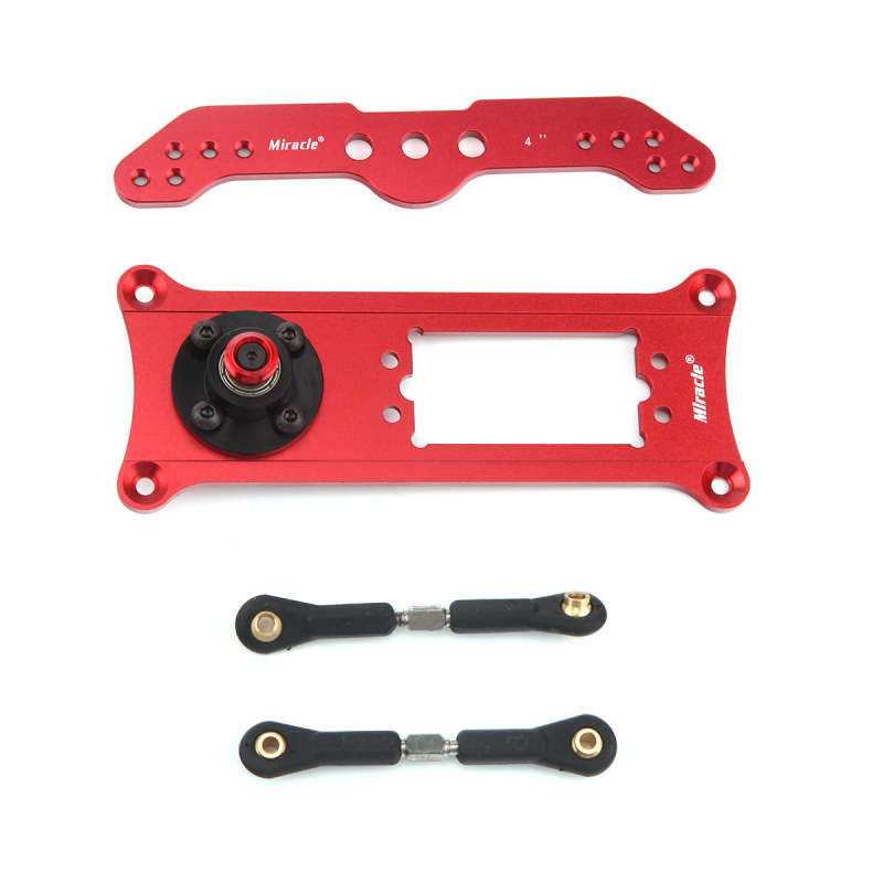 Miracle Anodized Servo Rudder Tray KIT with 4inch Double Arm for RC Model