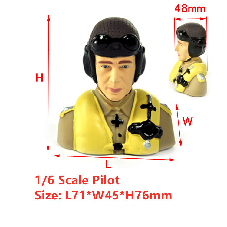 Yellow 1/6 Scale WWII Germany Pilot Statue