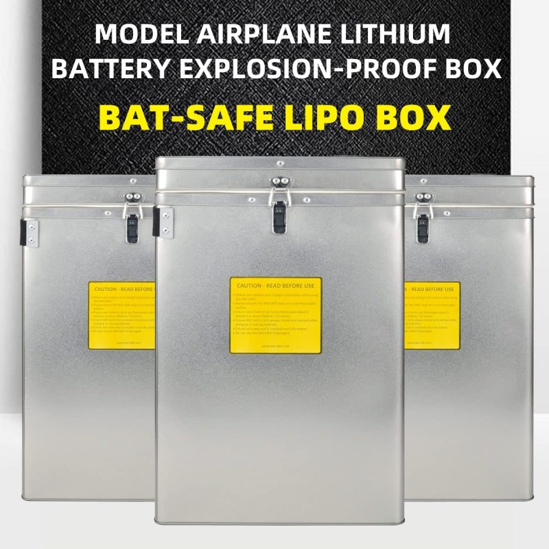 Double Walled Steel Box Li Batteries Explosion-proof Box Safety Protection Case Fireproof For RC Airplane Drone FPV Car Boat
