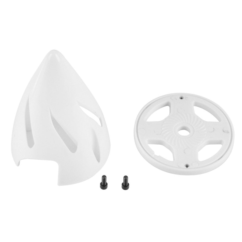 2-blade 2.5inch Plastic Spinner White Propeller Cone Pointy Hollow-carved for RC Electric Airplane