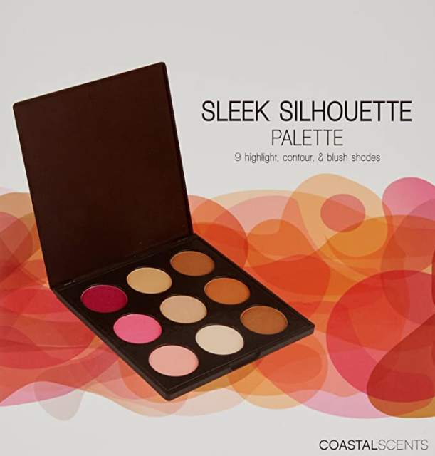 Coastal Scents Sleek Silhouette Blush, Highlighter, and Bronzer Palette (PL-017)