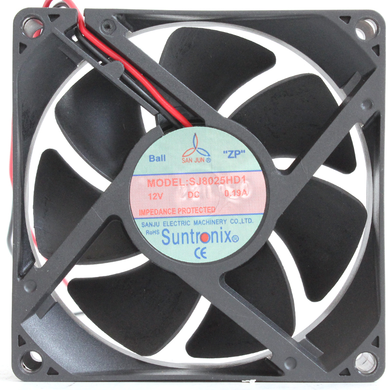 SANJUN square cooling fan dc 24v cooling fan 80×80×25mm 0.19A SJ8025HD1