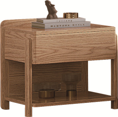 Ash Wood Nightstand Bedside Table