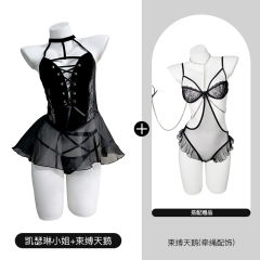 凯瑟琳蕾丝透视情趣内衣