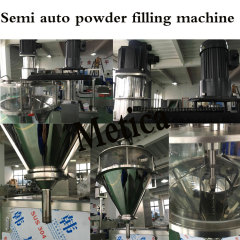 Automatic powder filling capping and labeling machine line