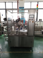 Automatic powder filling capping and labeling machine line