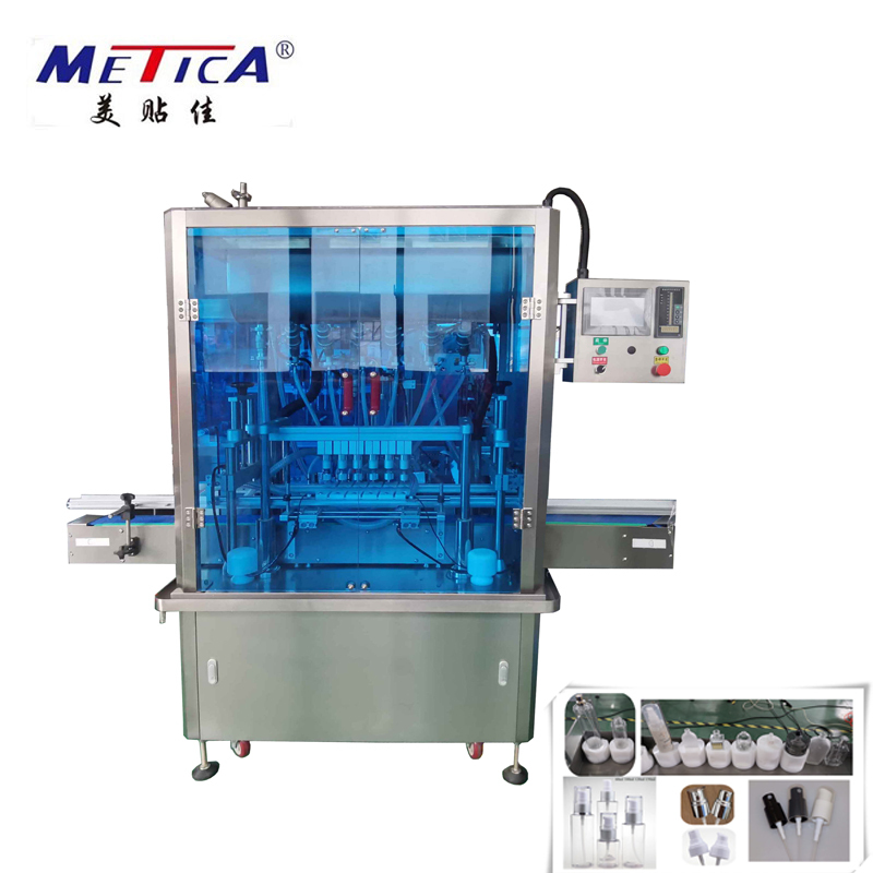 Automatic vacuum and overflow type filling machine