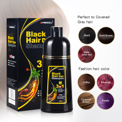 Meidu wholesale black herbal dark coffee chestnut brown hair dye color shampoo