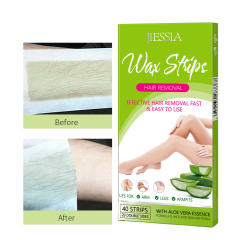wholesale OEM private label Meidu factory 40 strips instant painless depilatory paper body leg face hair removal wax strip