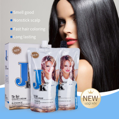 450ml*2 JK color hair dye cream hair oxidant salon use wholesale natural magic professional black hair color