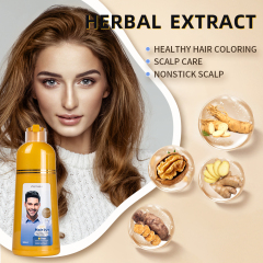 Wholesale Ammonia Free 100% Grey Covering permanent 3 in 1 herbal black hair dye shampoo