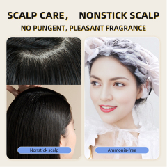 Wholesale Ammonia Free 100% Grey Covering permanent 3 in 1 herbal black hair dye shampoo