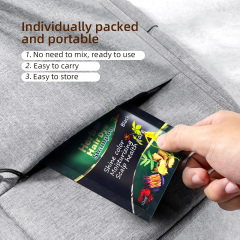 New Augeas Ammonia free 3 In 1 permanent black herbal dark brown sachet black hair dye shampoo