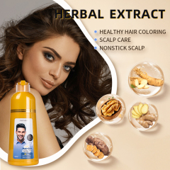 Wholesale Ammonia Free 100% Grey Covering permanent 3 in 1 herbal black hair dye shampoo