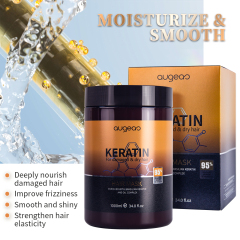 Augeas private label hair care treatment anti frizz smooth repair damaged keratin hair mask