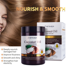 Carthaea private label hair care treatment anti frizz smooth repair damaged coconut hair mask