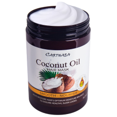 Carthaea private label hair care treatment anti frizz smooth repair damaged coconut hair mask
