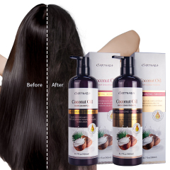 Private label wholesale repair damaged coconut oil hair care treatment shampoo and conditioner