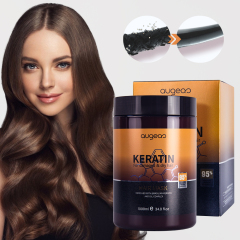 Augeas private label hair care treatment anti frizz smooth repair damaged keratin hair mask