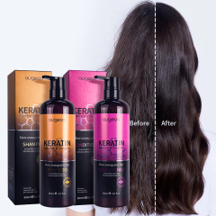 New private label wholesale repair damaged hair care treatment keratin shampoo and conditioner