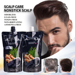 Herbal natural professional cover gray white hair dye black hair color cream